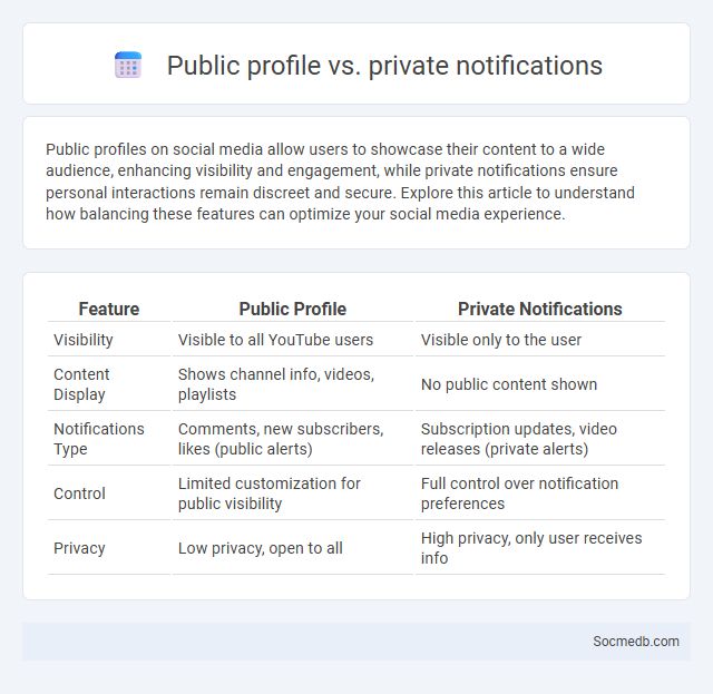 Public profile vs. private notifications - What is The Difference?