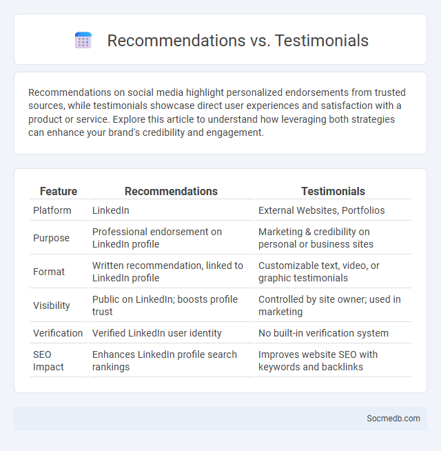 Recommendations vs. Testimonials - What is The Difference?