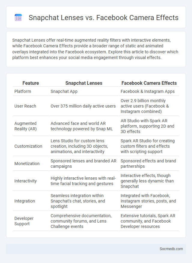Snapchat Lenses vs. Facebook Camera Effects - What is The Difference?