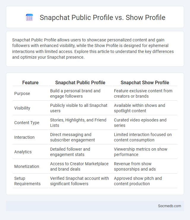 Snapchat Public Profile vs. Show Profile - What is The Difference?
