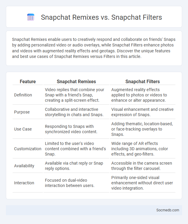 Snapchat Remixes vs. Snapchat Filters - What is The Difference?
