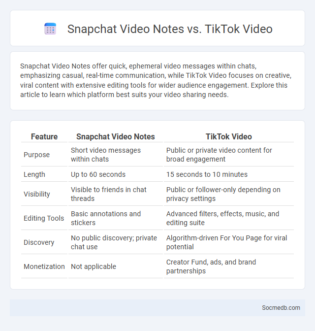 Snapchat Video Notes vs. TikTok Video - What is The Difference?