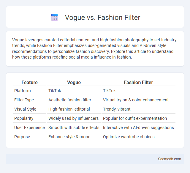 Vogue vs. Fashion Filter - What is The Difference?