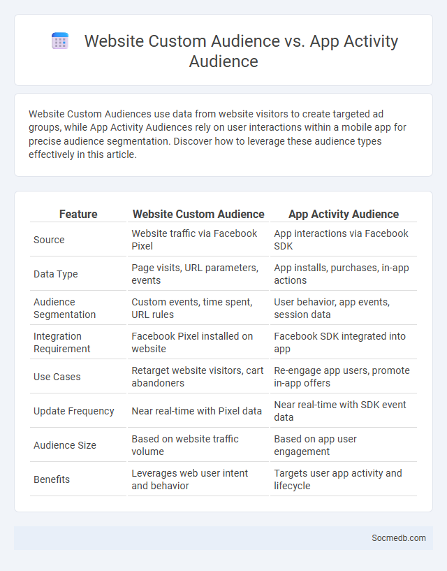 Website Custom Audience vs. App Activity Audience - What is The Difference?