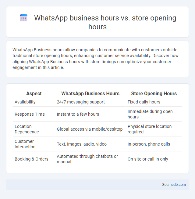 WhatsApp business hours vs. store opening hours - What is The Difference?