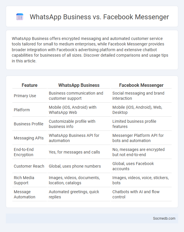 WhatsApp Business vs. Facebook Messenger - What is The Difference?