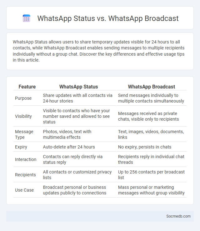 WhatsApp Status vs. WhatsApp Broadcast - What is The Difference?