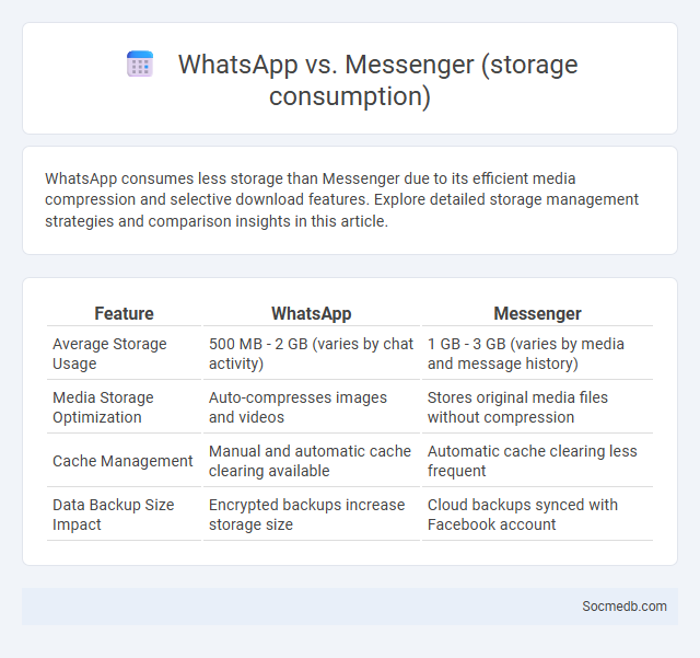 WhatsApp vs. Messenger (storage consumption) - What is The Difference?