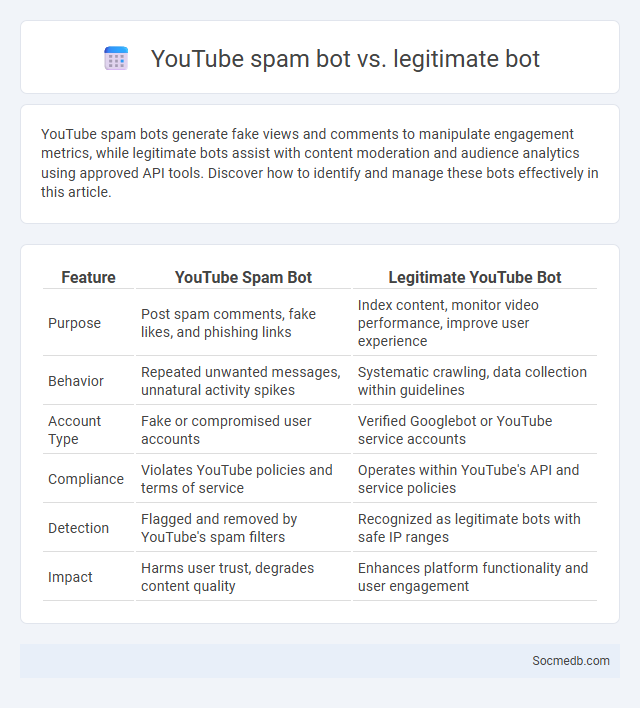 YouTube spam bot vs. legitimate bot - What is The Difference?