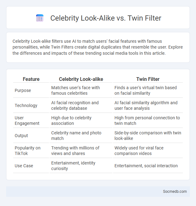 Celebrity Look-Alike vs. Twin Filter - What is The Difference?