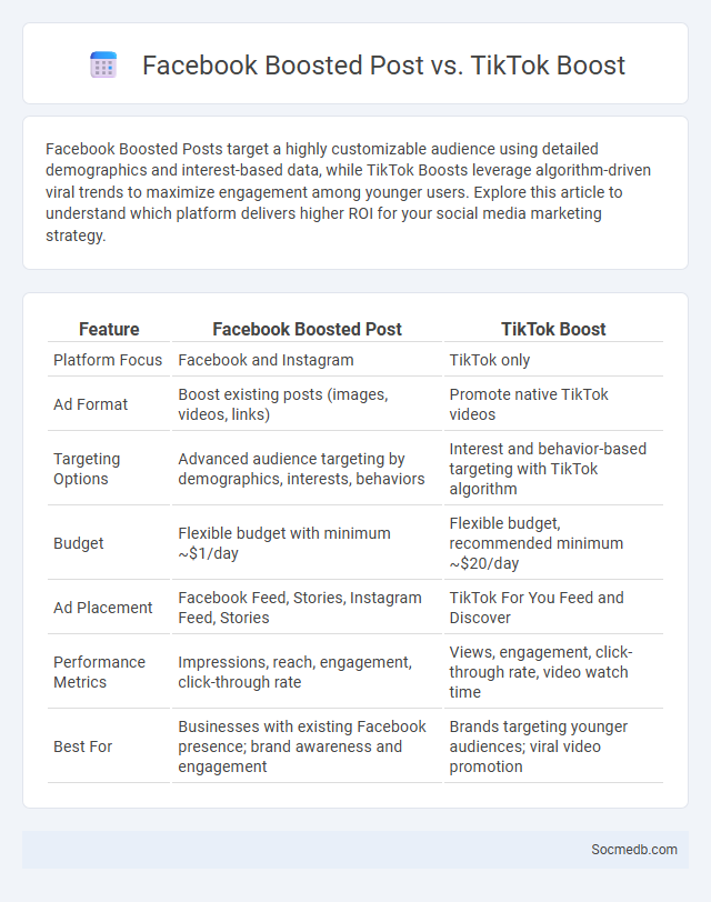 Facebook Boosted Post vs. TikTok Boost - What is The Difference?