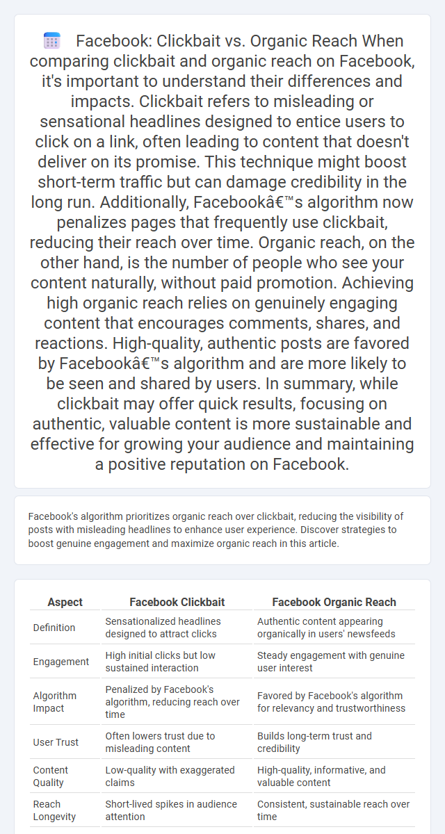 Facebook: Clickbait vs. Organic Reach
When comparing clickbait and organic reach on Facebook, it's important to understand their differences and impa
