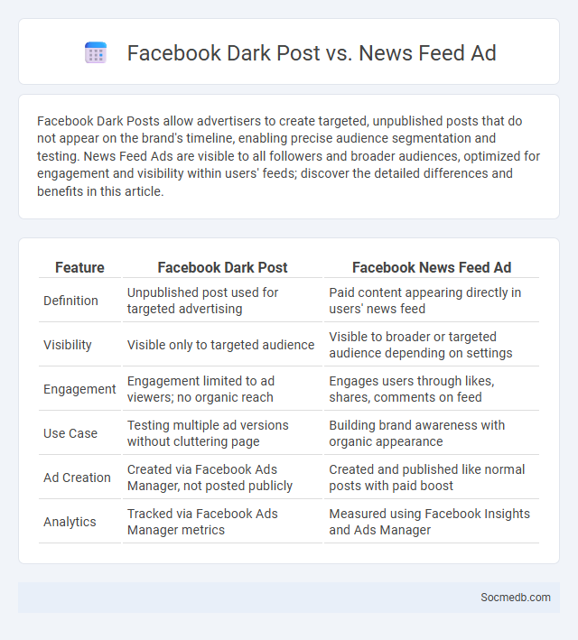 Facebook Dark Post vs. News Feed Ad - What is The Difference?