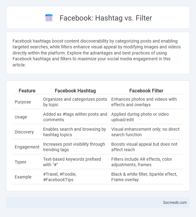 Facebook: Hashtag vs. Filter - What is The Difference?