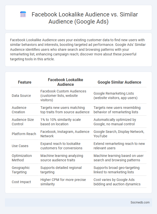 Facebook Lookalike Audience vs. Similar Audience (Google Ads) - What is The Difference?