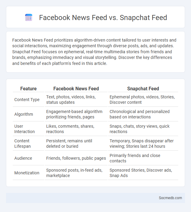 Facebook News Feed vs. Snapchat Feed - What is The Difference?
