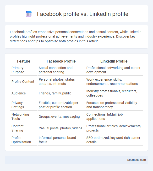 Facebook profile vs. LinkedIn profile - What is The Difference?