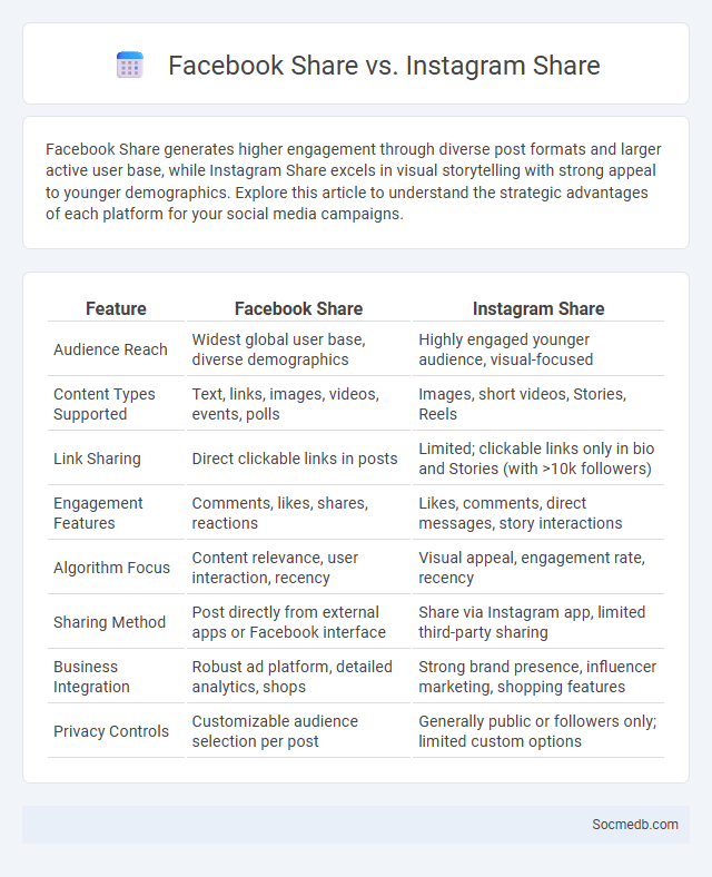 Facebook Share vs. Instagram Share - What is The Difference?