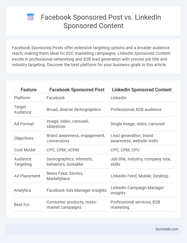 Facebook Sponsored Post vs. LinkedIn Sponsored Content - What is The Difference?
