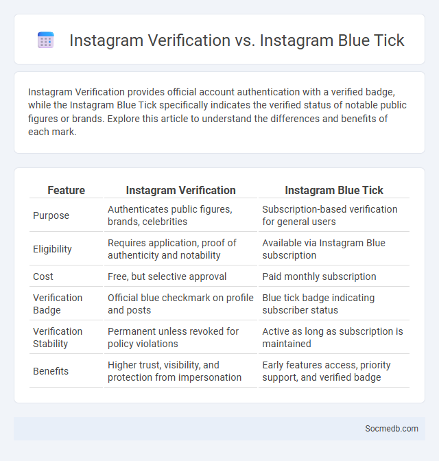 Instagram Verification vs. Instagram Blue Tick - What is The Difference?