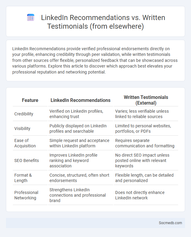 LinkedIn Recommendations vs. Written Testimonials (from elsewhere) - What is The Difference?
