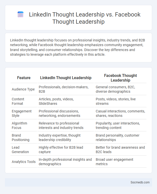 LinkedIn Thought Leadership vs. Facebook Thought Leadership - What is The Difference?