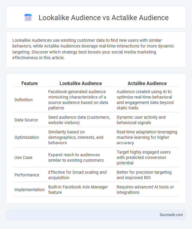 Lookalike Audience vs Actalike Audience - What is The Difference?