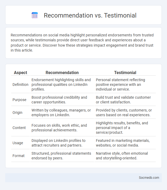 Recommendation vs. Testimonial - What is The Difference?