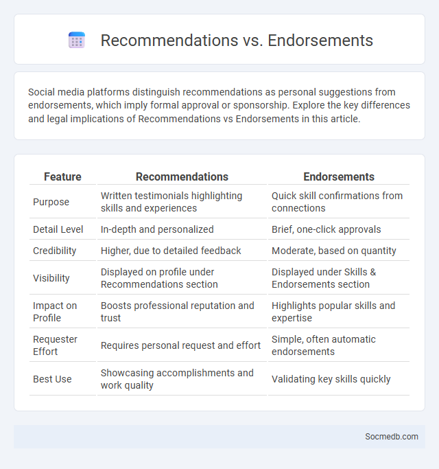 Recommendations vs. Endorsements - What is The Difference?