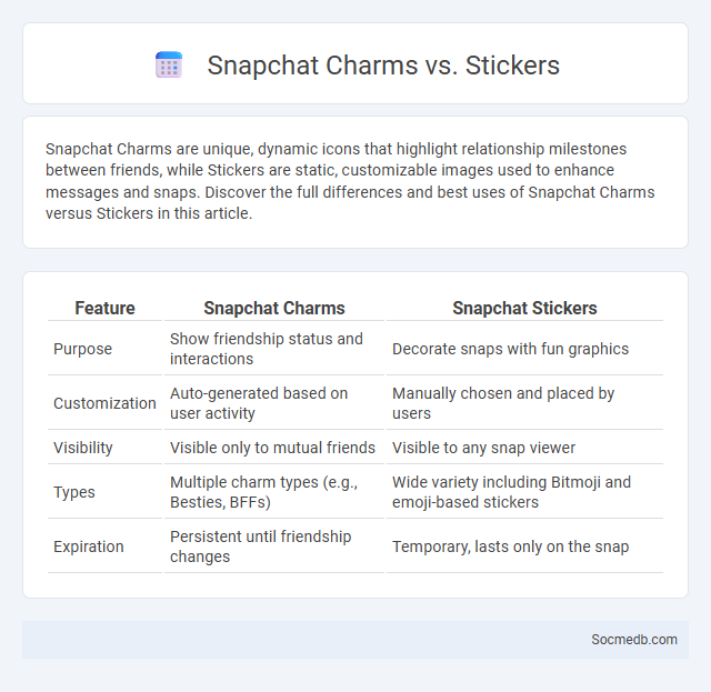 Snapchat Charms vs. Stickers - What is The Difference?
