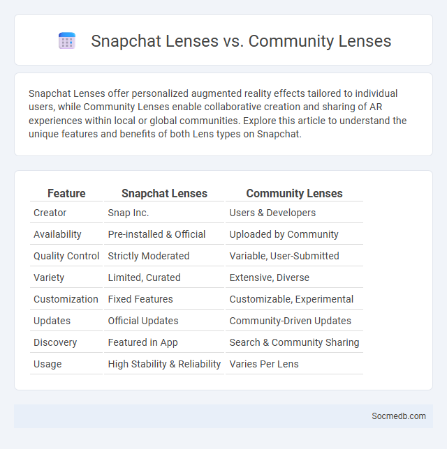 Snapchat Lenses vs. Community Lenses - What is The Difference?