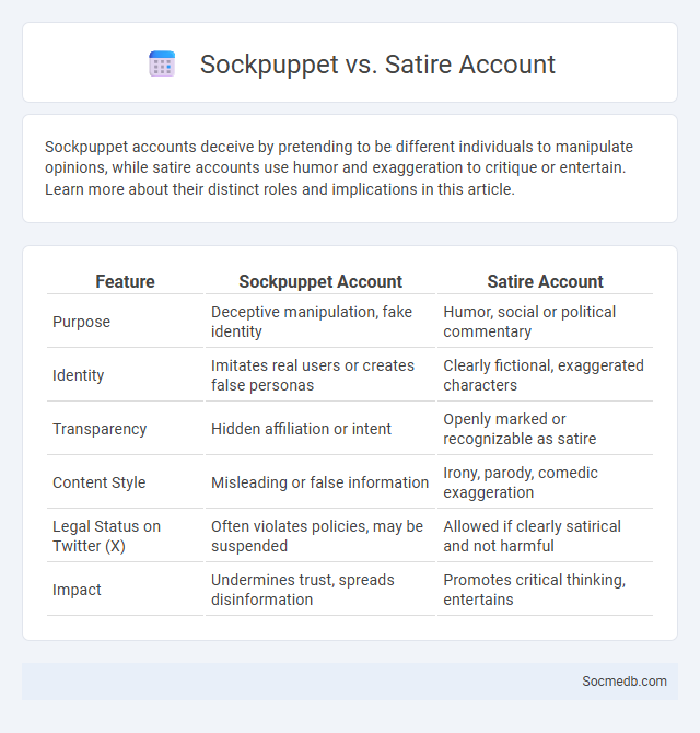 Sockpuppet vs. Satire Account - What is The Difference?