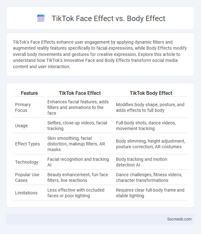 TikTok Face Effect vs. Body Effect - What is The Difference?