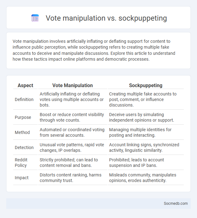 Vote manipulation vs. sockpuppeting - What is The Difference?