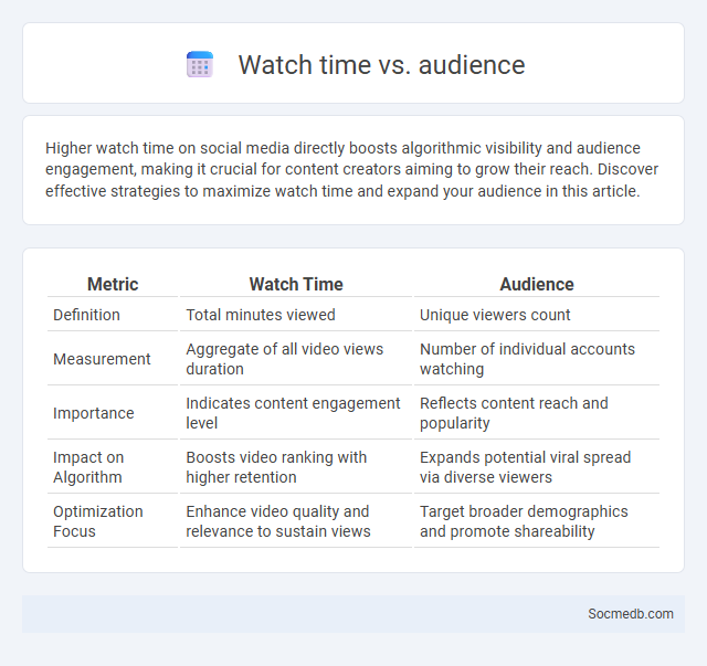 Watch time vs. audience - What is The Difference?