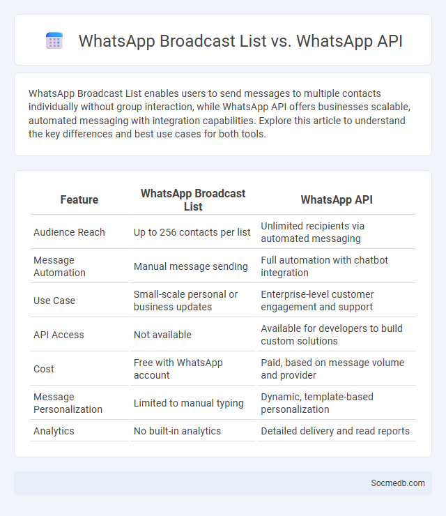 WhatsApp Broadcast List vs. WhatsApp API - What is The Difference?