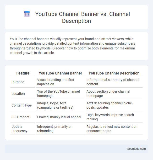 YouTube Channel Banner vs. Channel Description - What is The Difference?