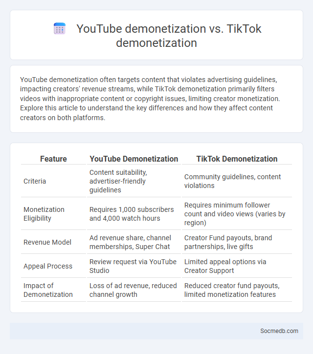 YouTube demonetization vs. TikTok demonetization - What is The Difference?