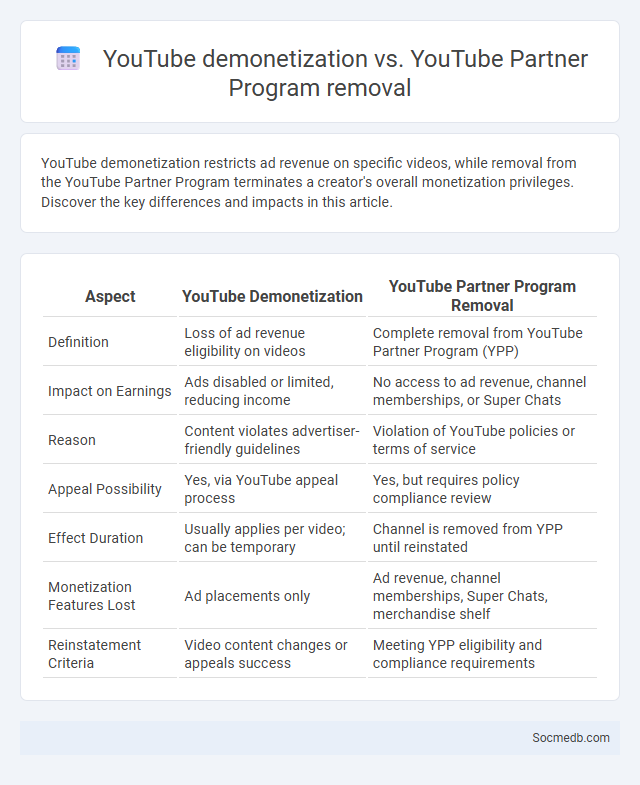 YouTube demonetization vs. YouTube Partner Program removal - What is The Difference?