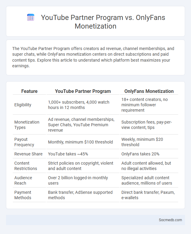 YouTube Partner Program vs. OnlyFans Monetization - What is The Difference?