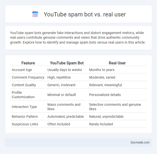YouTube spam bot vs. real user - What is The Difference?