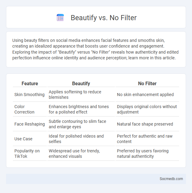 Beautify vs. No Filter - What is The Difference?