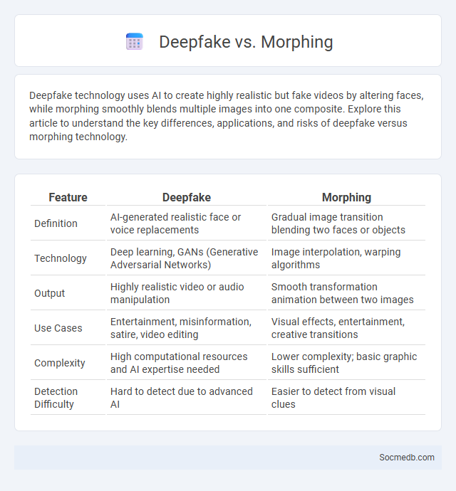 Deepfake vs. Morphing - What is The Difference?