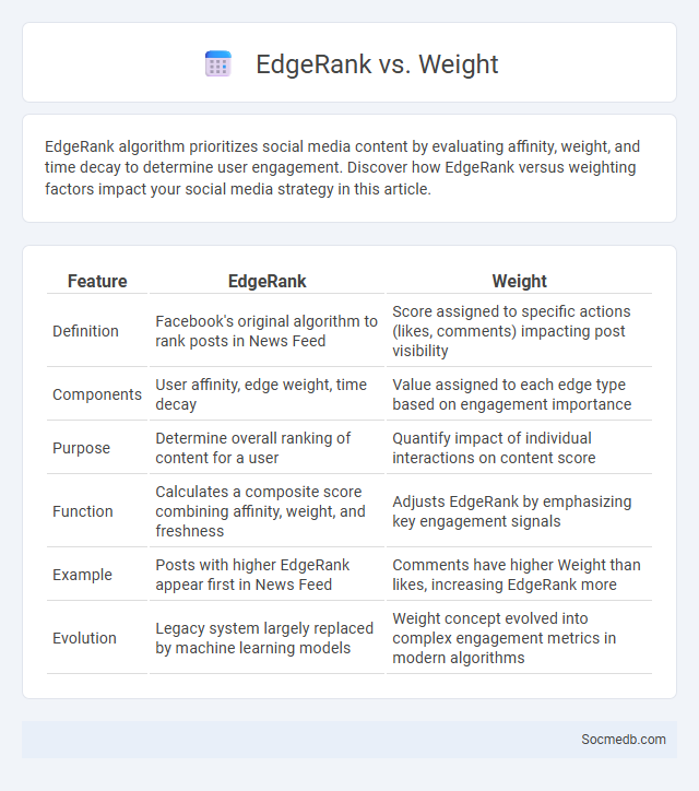EdgeRank vs. Weight - What is The Difference?