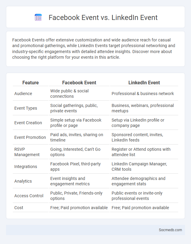 Facebook Event vs. LinkedIn Event - What is The Difference?