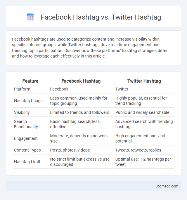 Facebook Hashtag vs. Twitter Hashtag - What is The Difference?