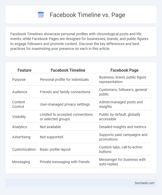 Facebook Timeline vs. Page - What is The Difference?