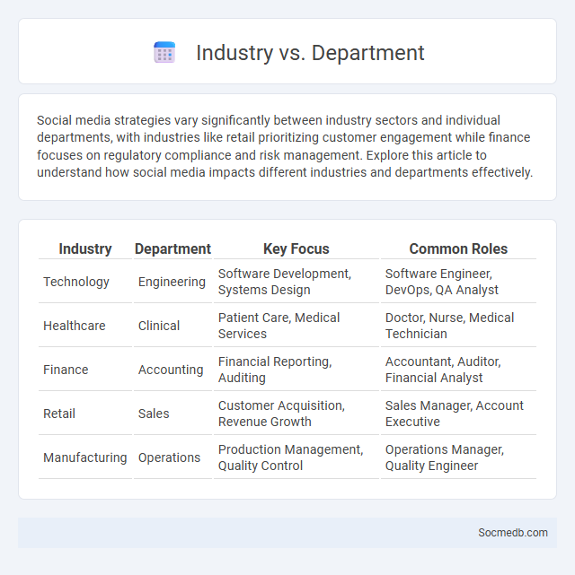 Industry vs. Department - What is The Difference?