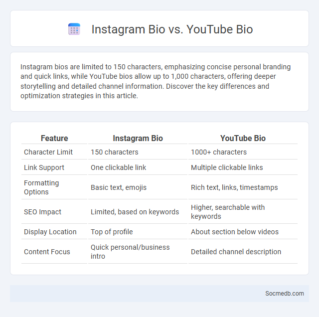 Instagram Bio vs. YouTube Bio - What is The Difference?