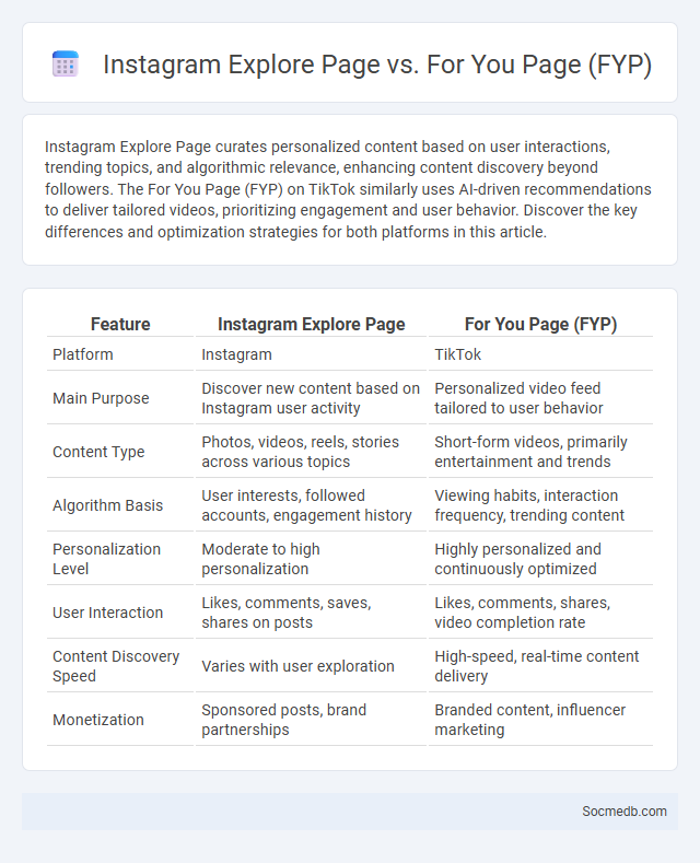 Instagram Explore Page vs. For You Page (FYP) - What is The Difference?